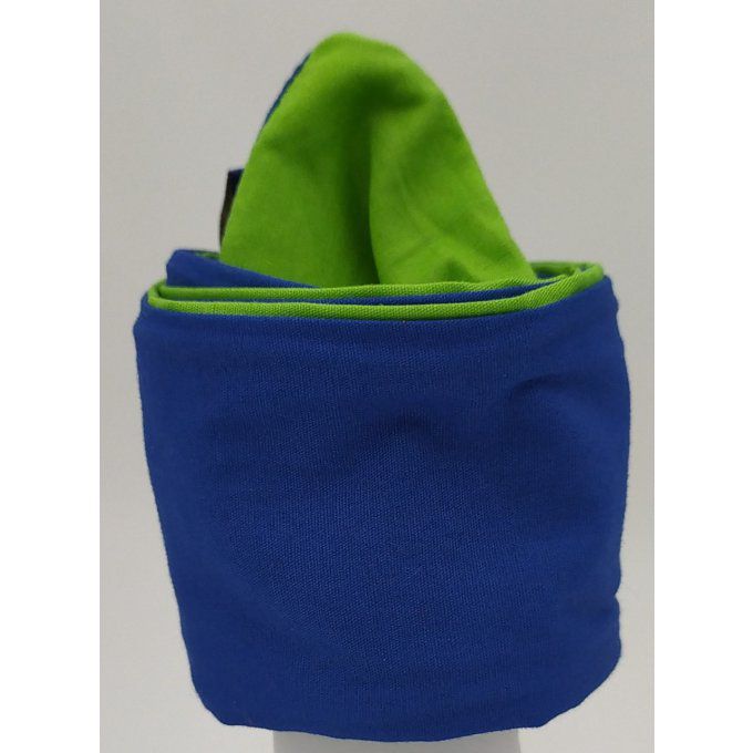 Headband femme et enfant uni Bleu Roi/Vert Cru