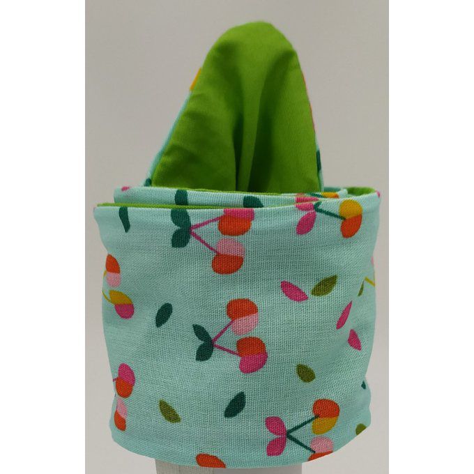 Headband femme et enfant imprimé Cerise/Vert Cru