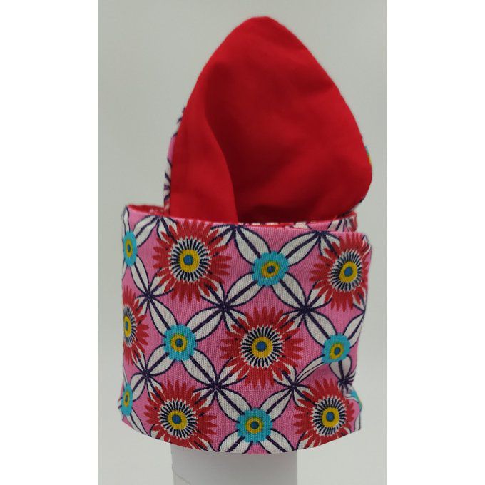 Headband femme et enfant imprimé Fleuri/Rouge