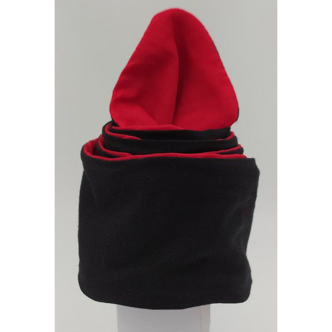 Headband femme et enfant uni Noir/Rouge