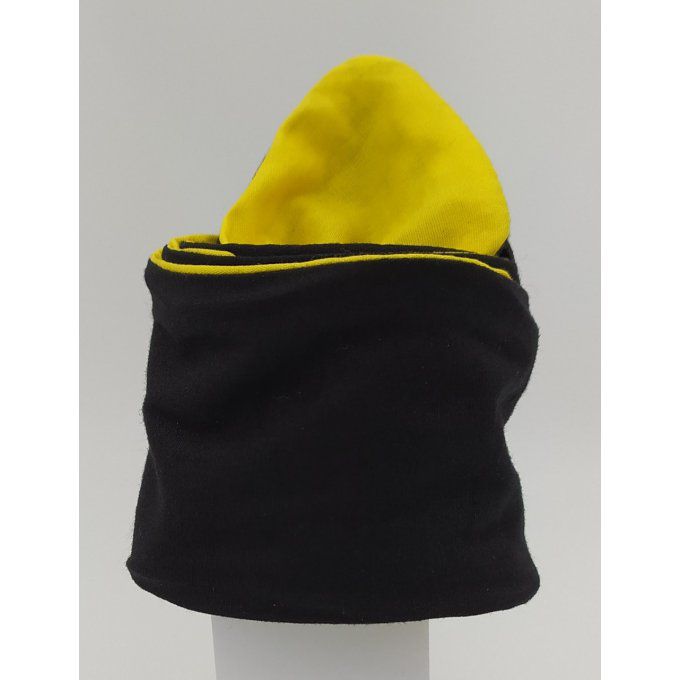 Headband femme et enfant uni Noir/Jaune citron