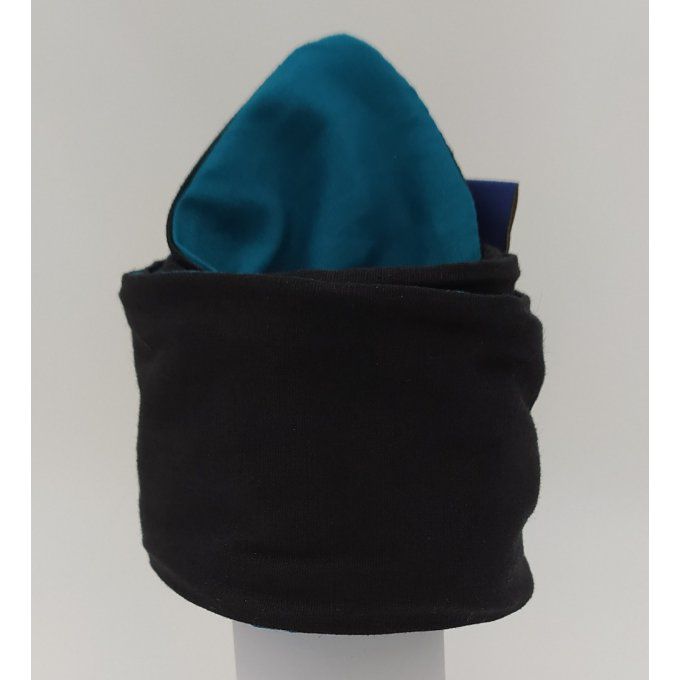 Headband femme et enfant uni Noir/Vert Émeraude