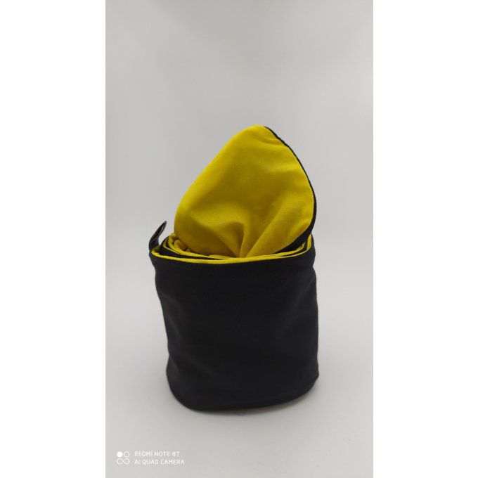 Headband femme uni Noir/Jaune Citron