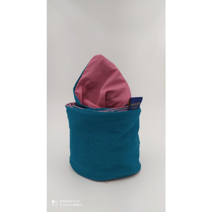 Headband femme uni Bleu Roi/Vieux Rose