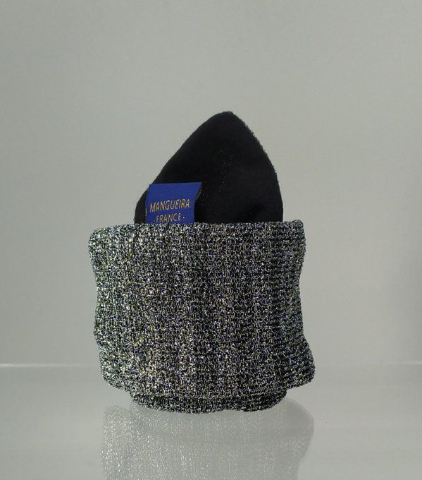 Headband femme et enfant, Lamé Argent/ Noir