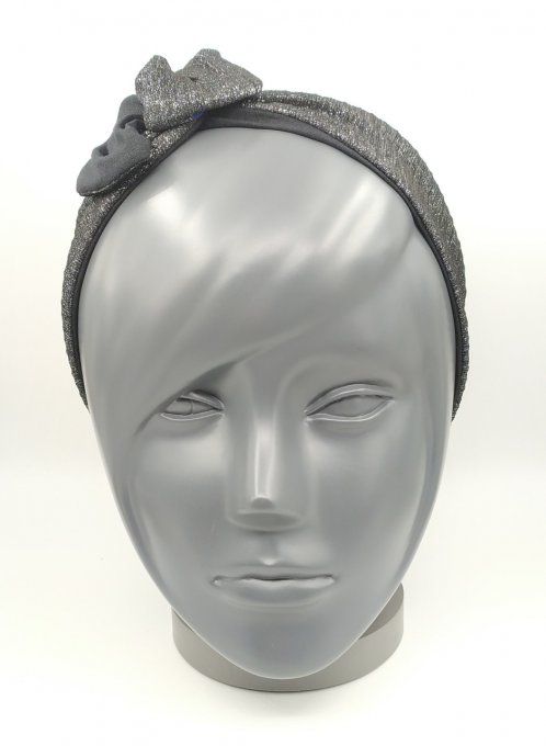 Headband femme et enfant, Lamé Noir/ Noir