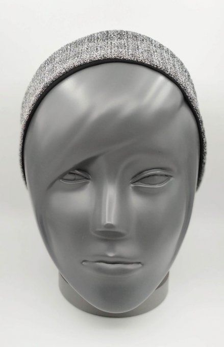 Headband femme et enfant, Lamé Argent/ Noir